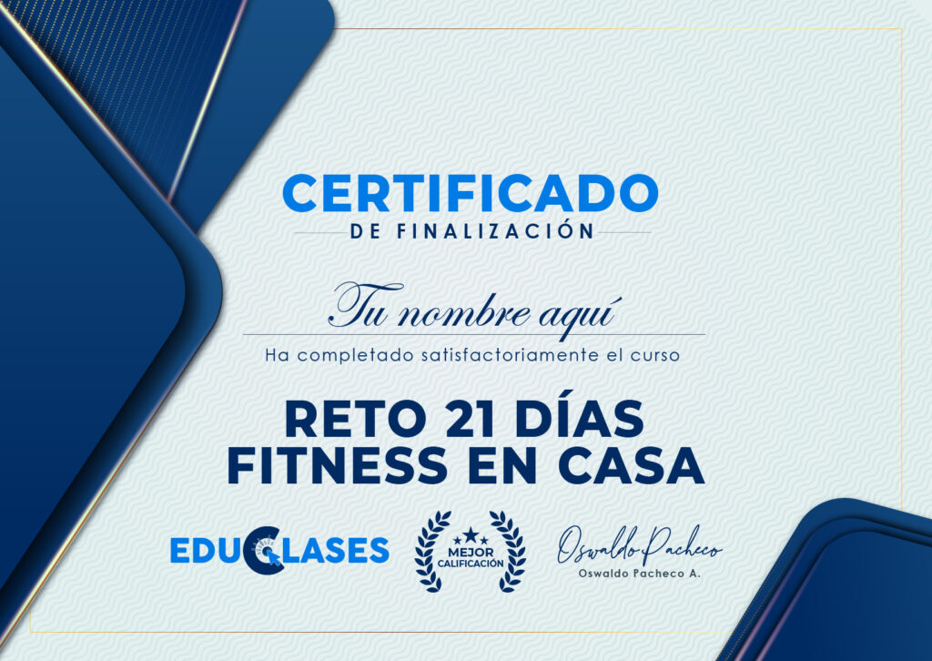 Certificado Curso Fitness